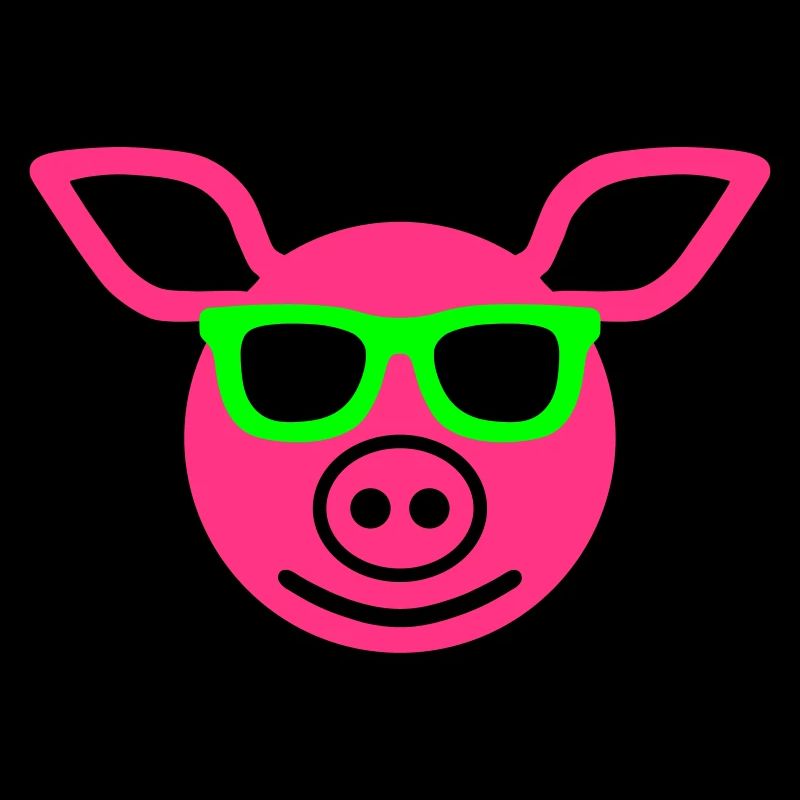 Cochon avec lunettes de soleil