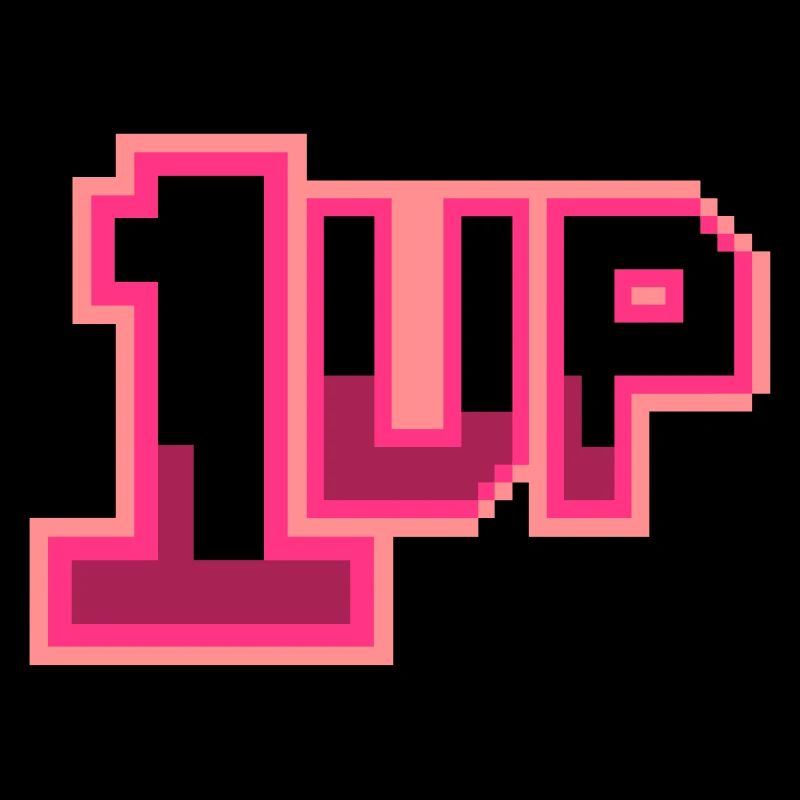 1 Up (Pixel lettering)
