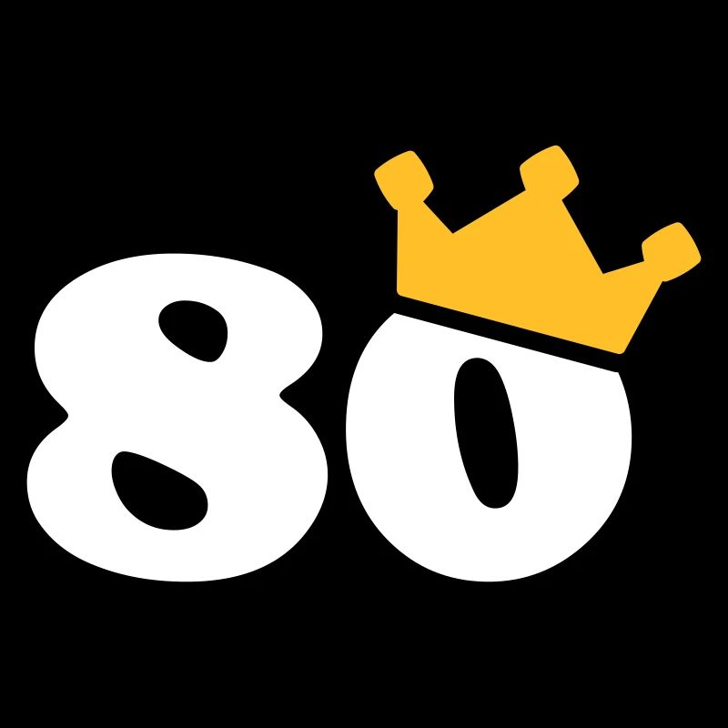 80 Krone 80. Geburtstag 80 Jahre