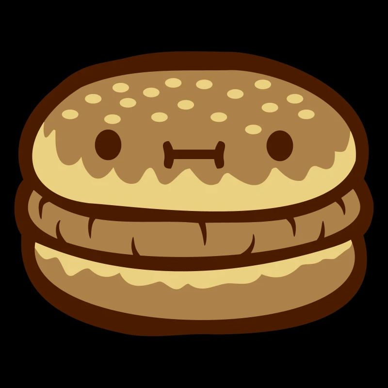Niedliches Gesicht Cheeseburger