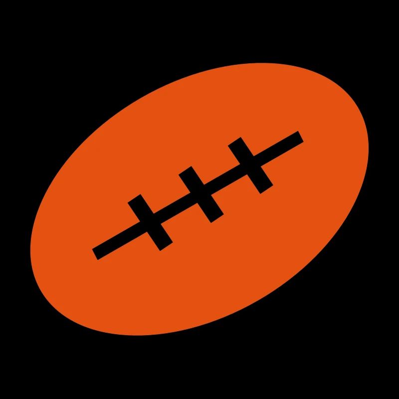 oval balloon rugby drawing