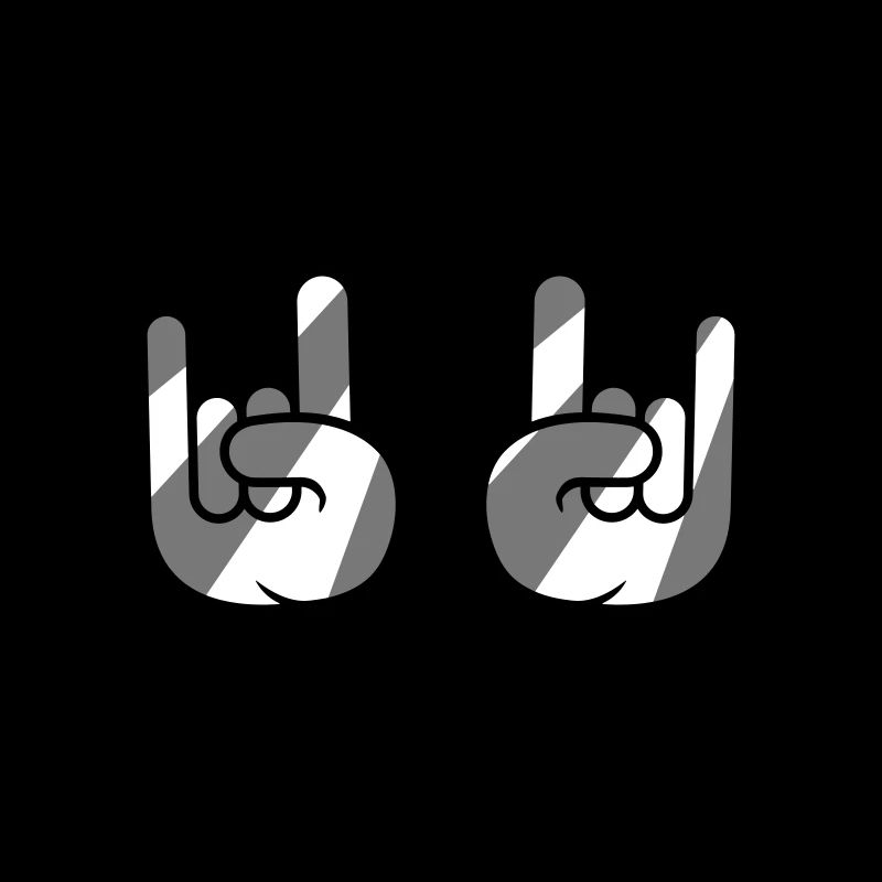 Lunettes de soleil métal rock graffiti cornes geste de la main