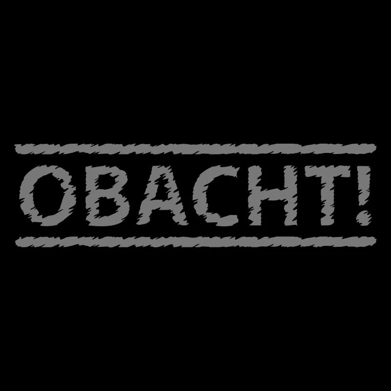 Obacht, abgenutzt, retro, 1fb