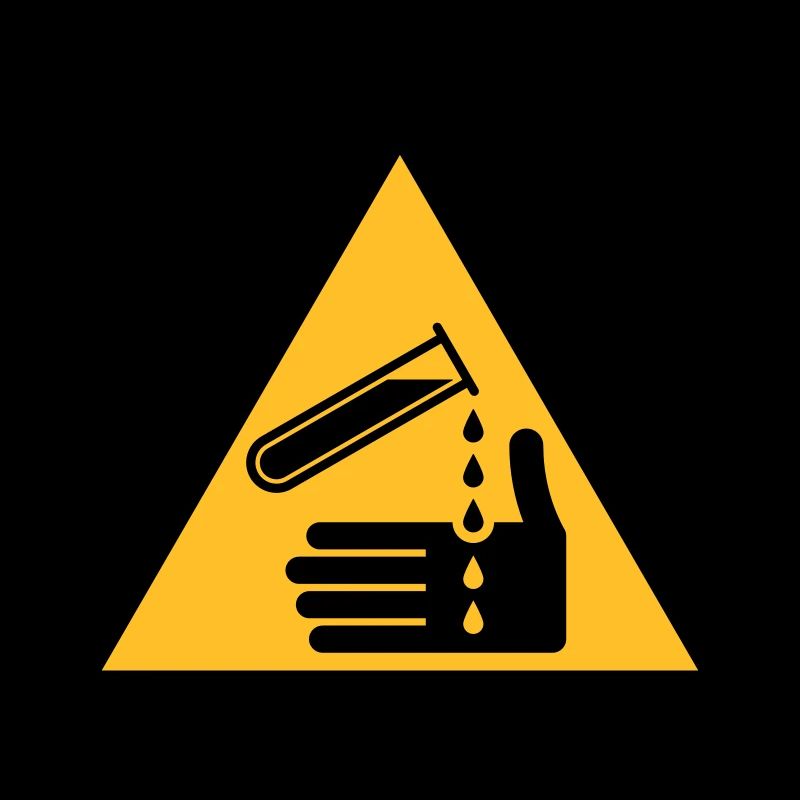 Symbole de danger - Corrosif (2 couleurs)