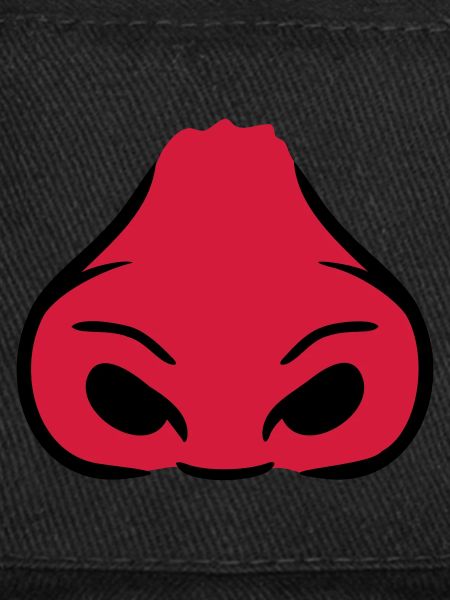 Red large nostrils nose