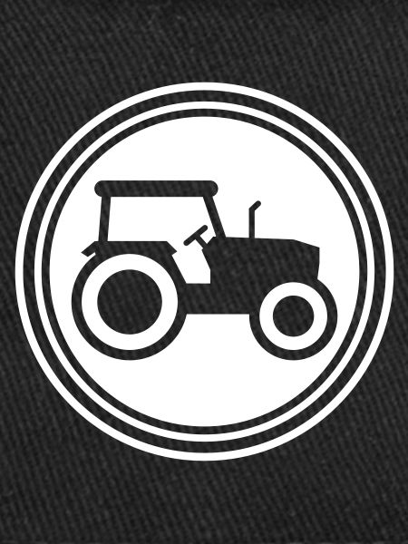 Tractor icon silhouette