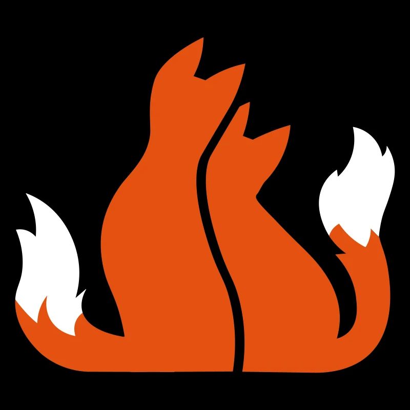 Fox pair fox couple renard - gift idea