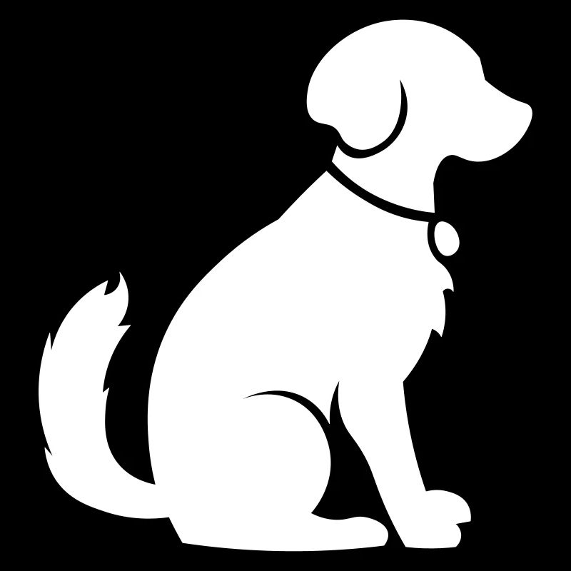Dog shadow dog vector figure