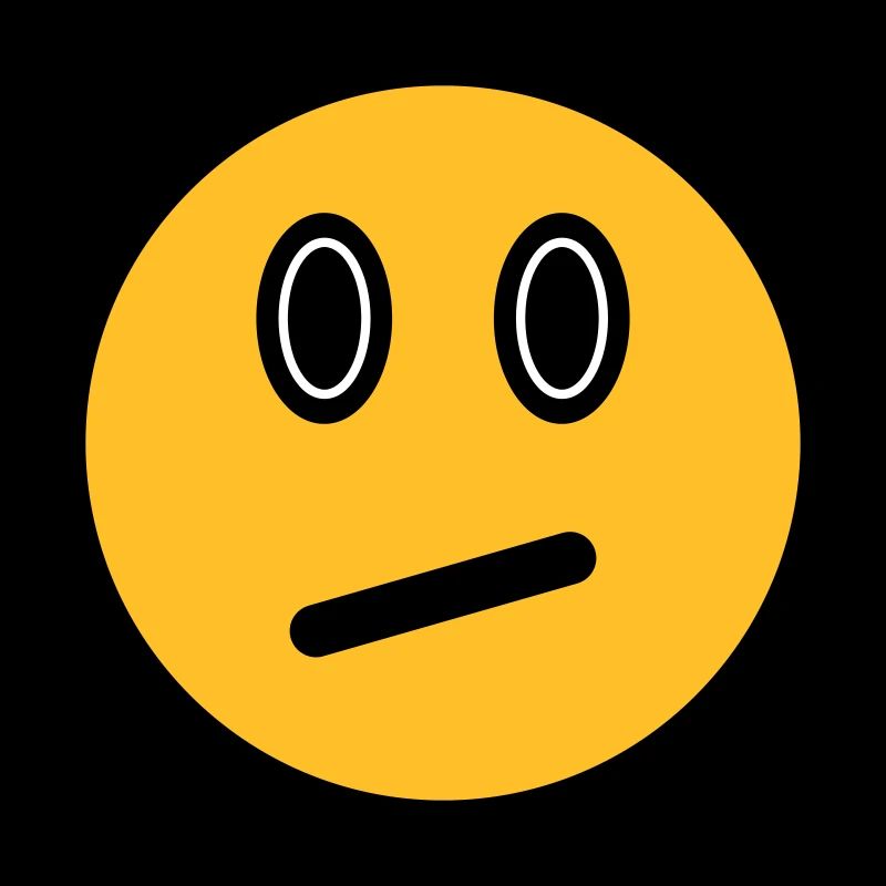 Neutrales Emoticon - Bildsymbol - Strichgesicht