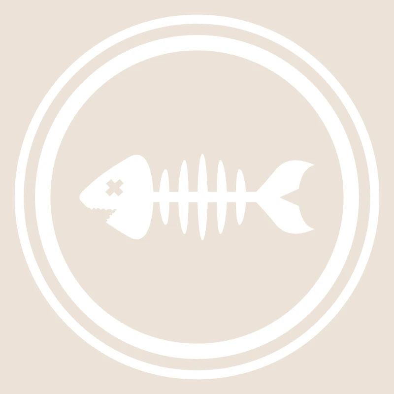 Fisch Symbol Knochen Gräte