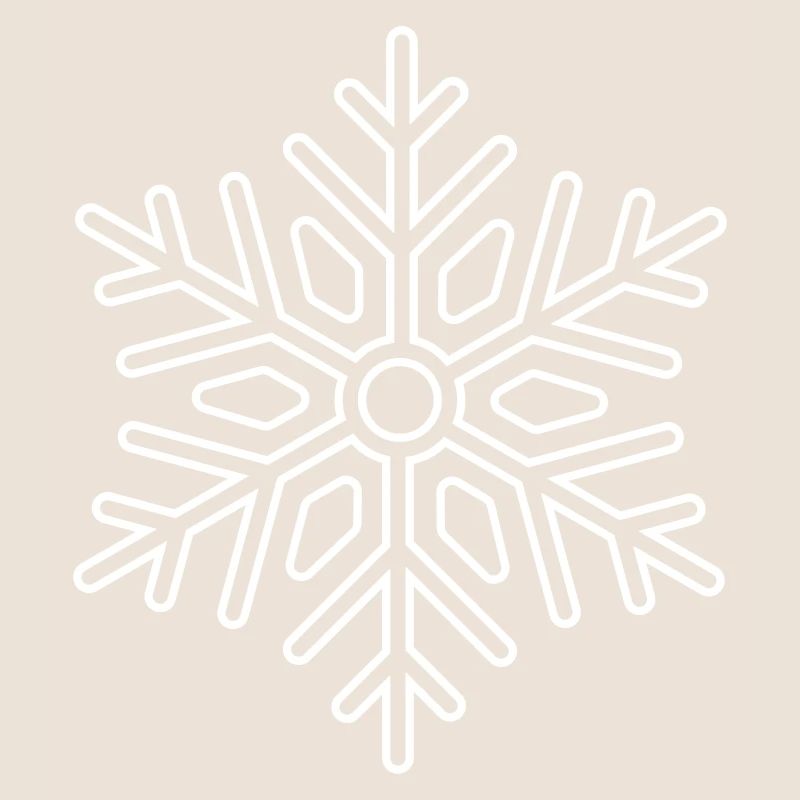 Winter: Icon Schneeflocke oder Schneekristall