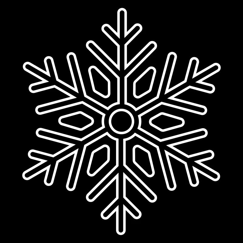 Winter: Icon snowflake or snow crystal
