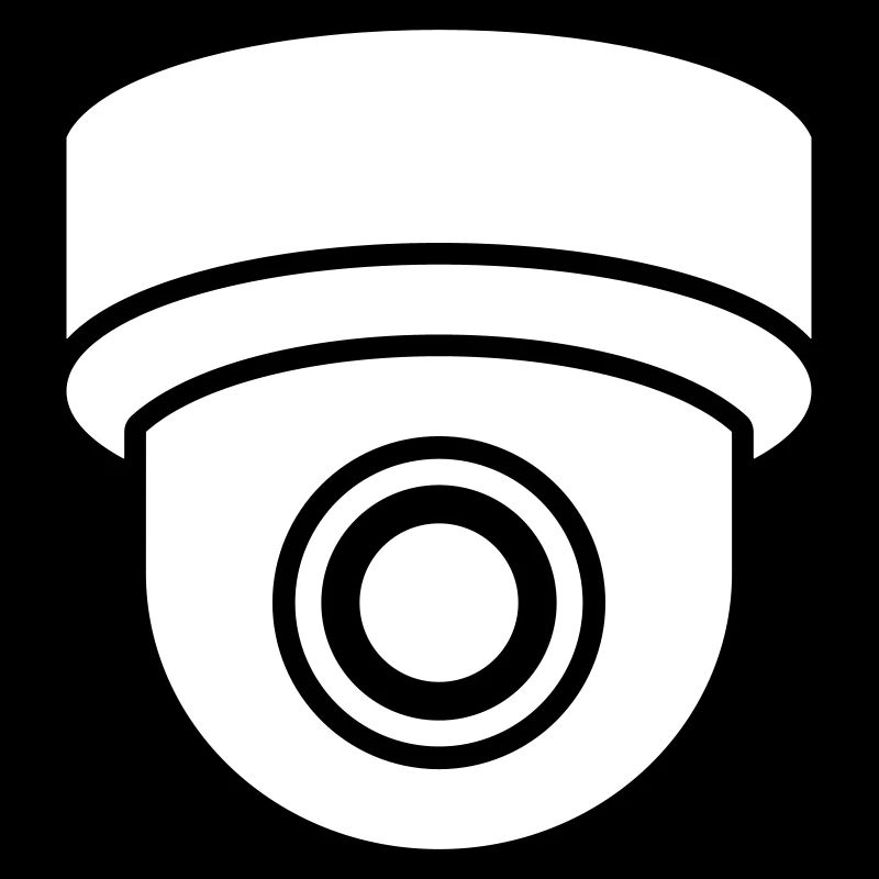 Security cameras in use symbol icon. Fixed CCTV