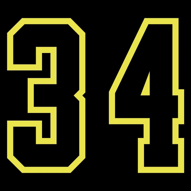 Maillot à 34 numéros
