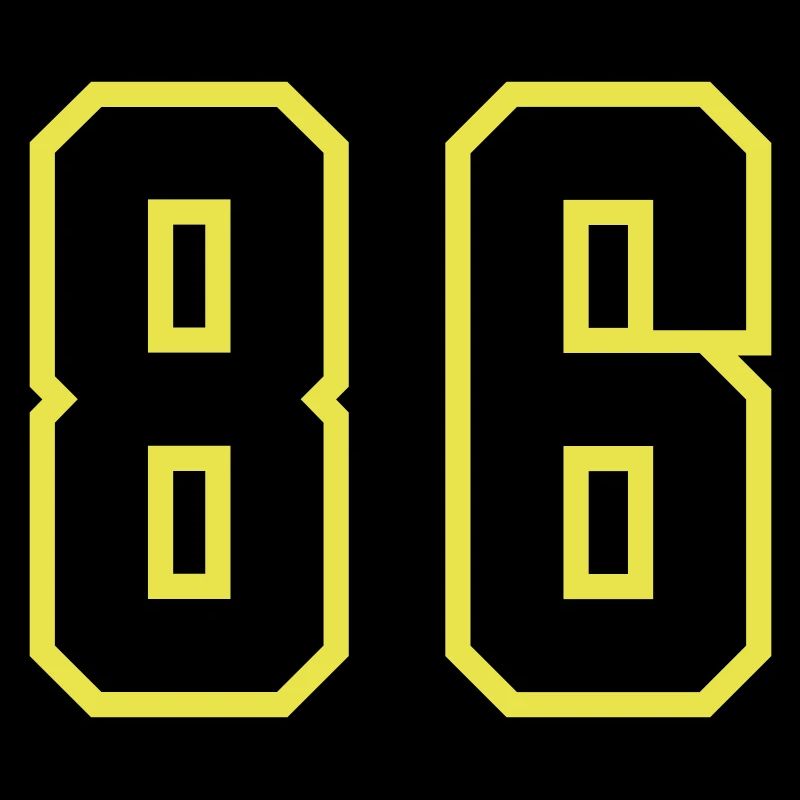 86 Zahl Trikot