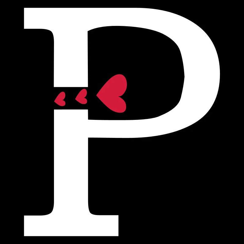 Großbuchstabe P mit Herzen