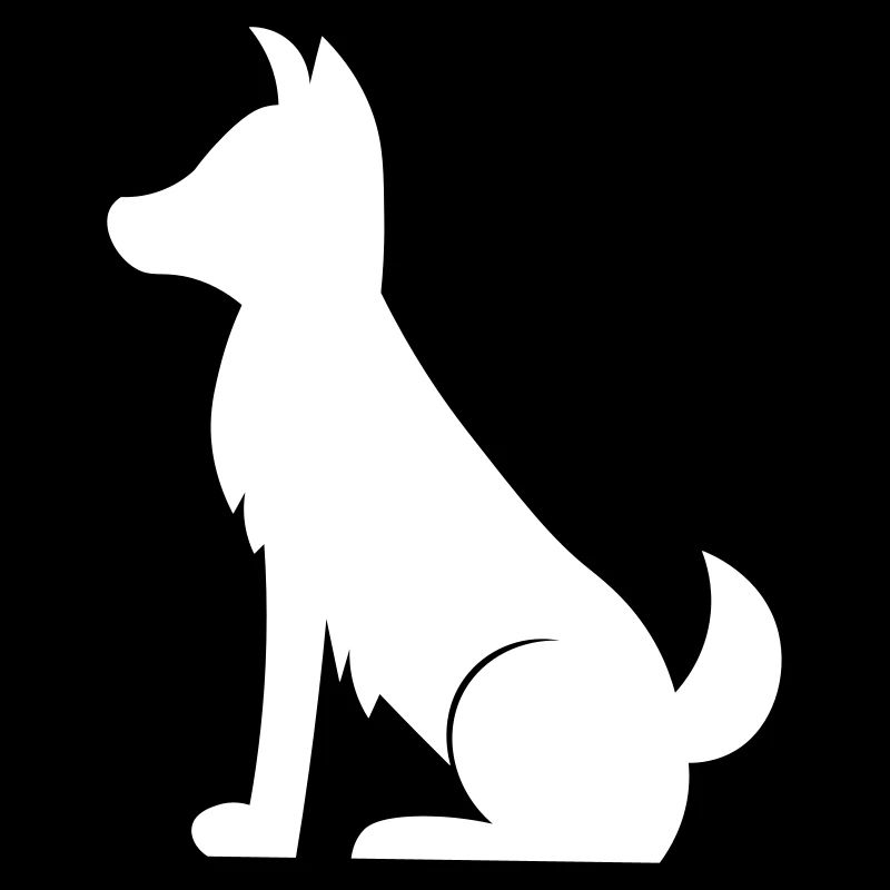 Chien noir simple / chien noir simple