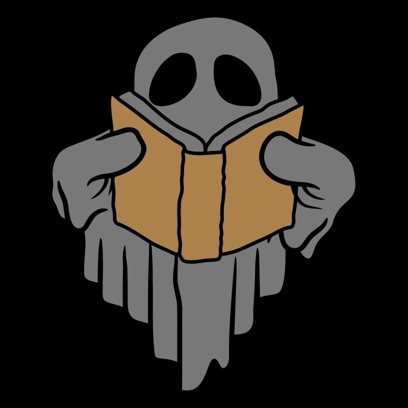 Buch lesender lustiger Geist