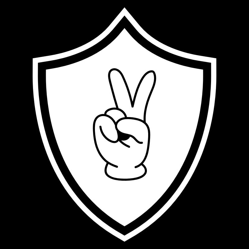 Peace Hand Comic Coat of Arms