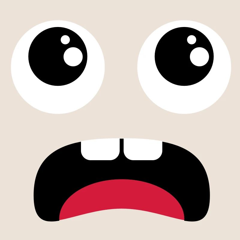 Terrified face - Comic