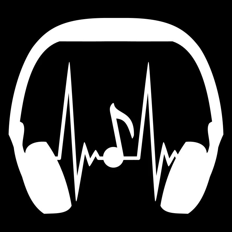 Kopfhörer Note Musiknote Puls Frequenz Herzschlag