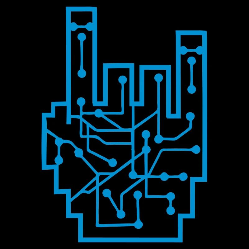 Nerd Geek Heavy Metal Rock Circuits Geste de la main
