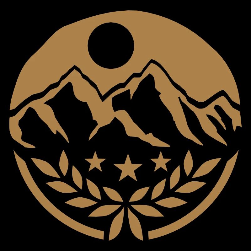 Mountains Round Stamp Mountains