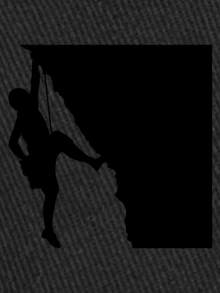 Silhouette d’alpiniste d’escalade