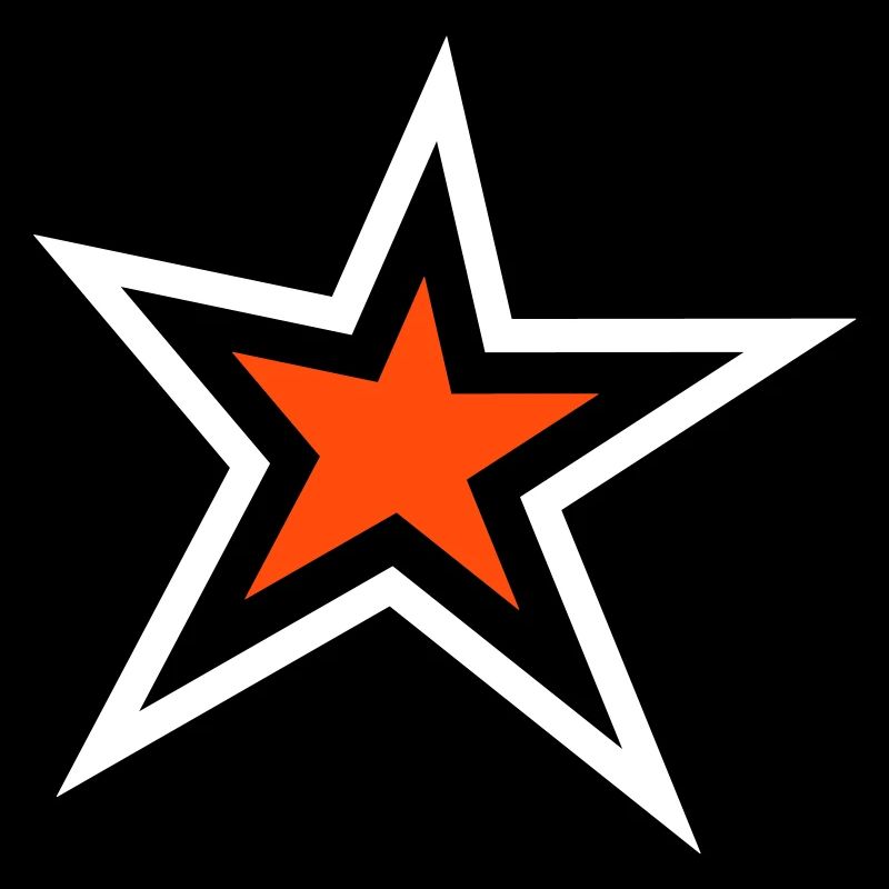 Étoile avec contour – 2 couleurs