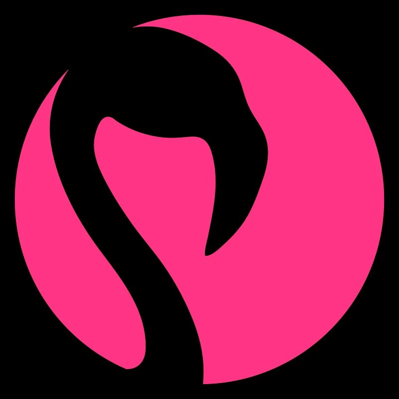 head circle round logo silhouette outline flamingo cl