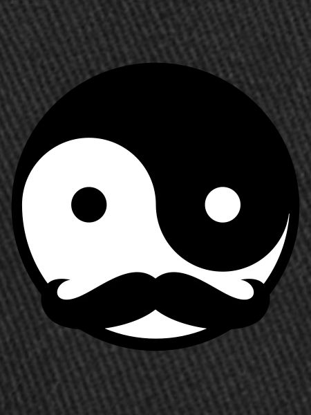 Mustache Yin Yang