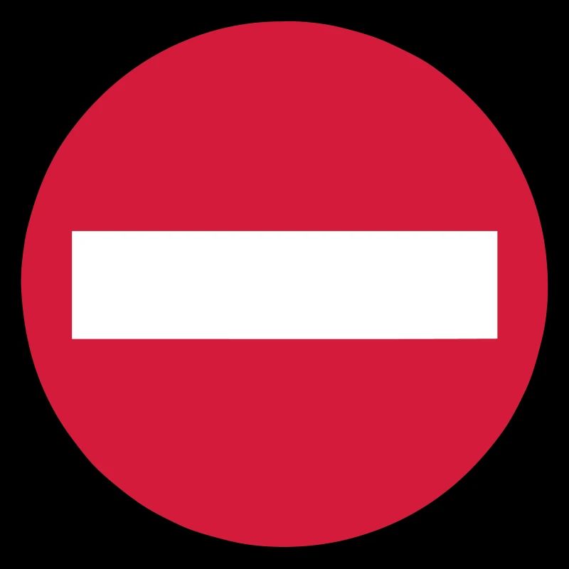 panneau sens interdit 0
