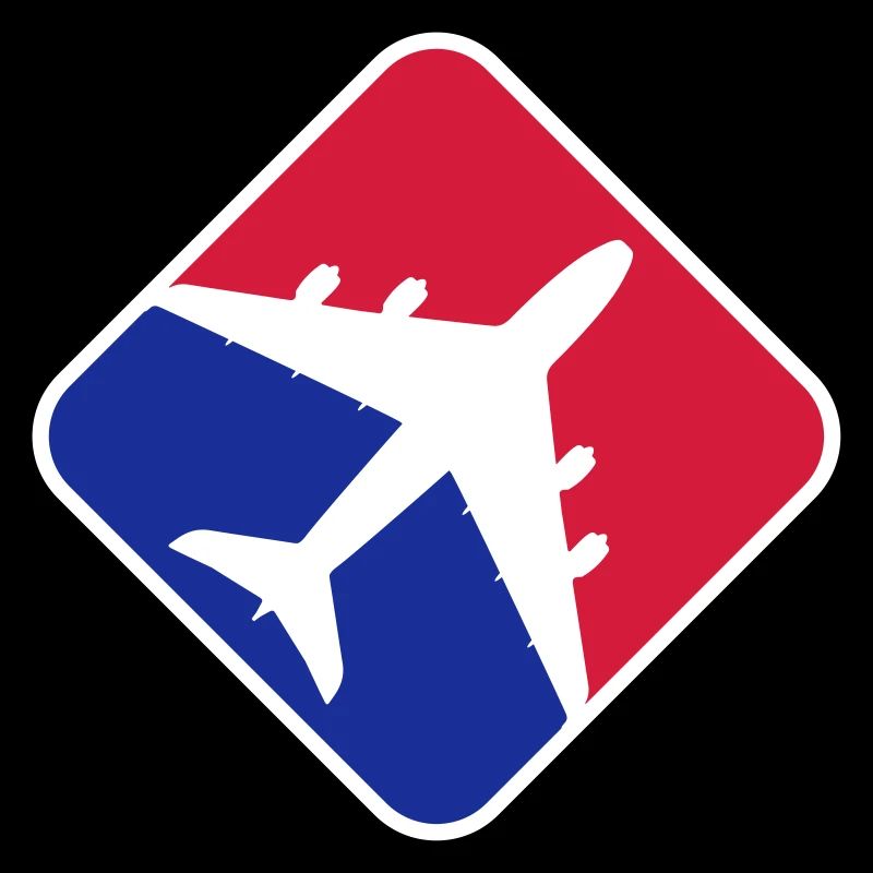 Airplane red blue