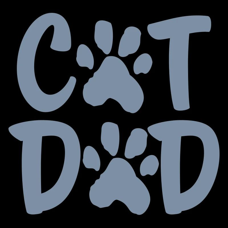 Cat Dad Paw Logo