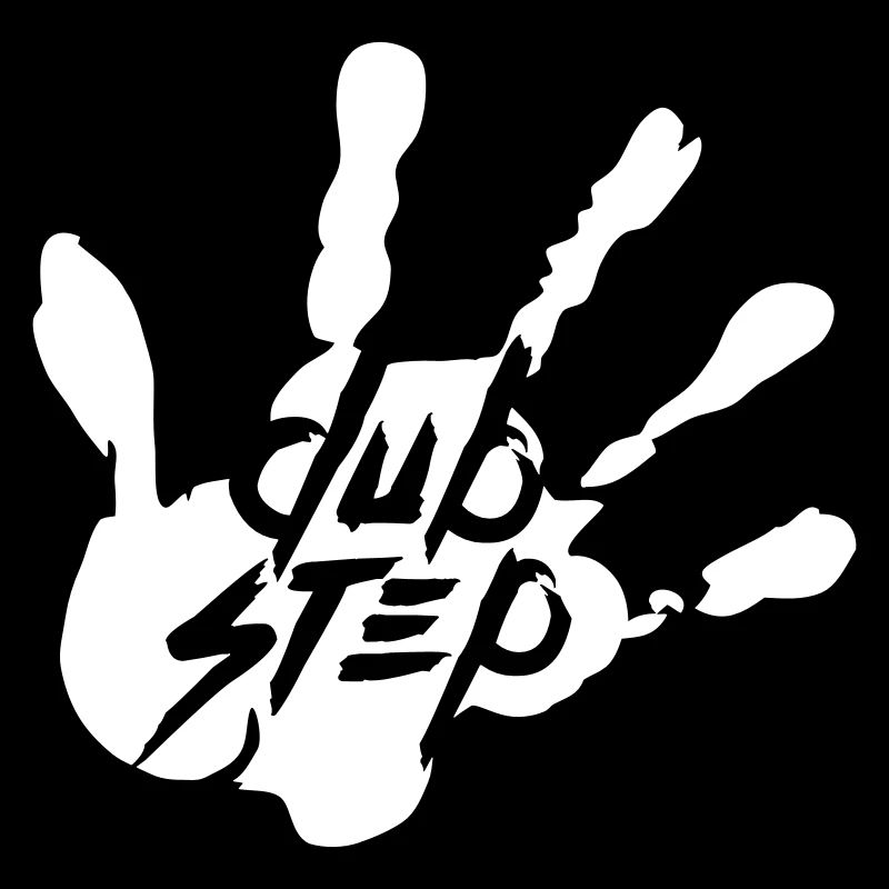 Dub Step Techno Musik Party Club Text Handabdruck