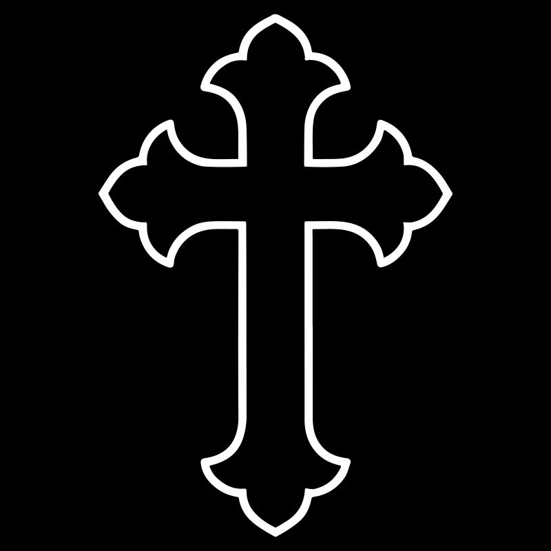 Symbole de croix Contour