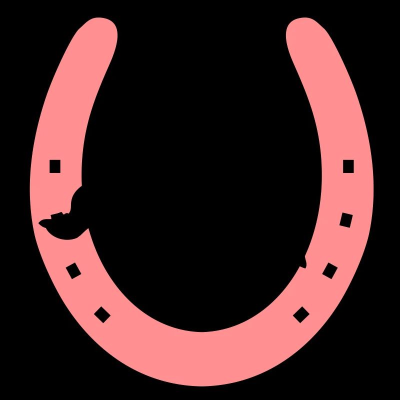 Hufeisen mit galoppierendem Pferd / Pony