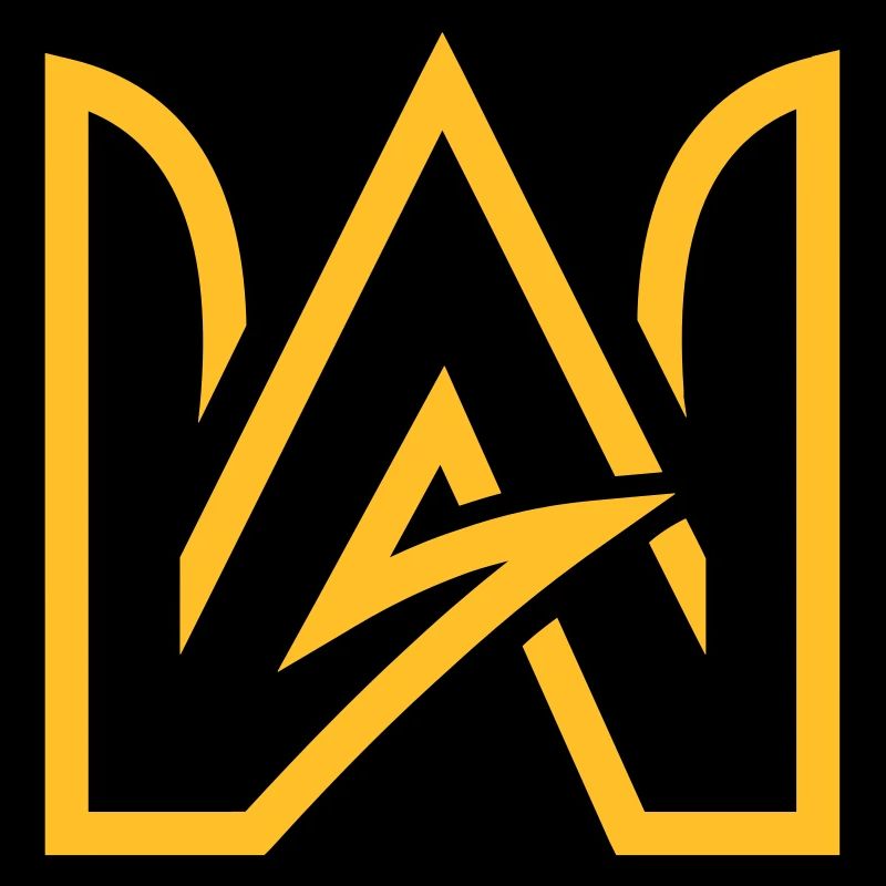Monogramme AW des lettres A et W.