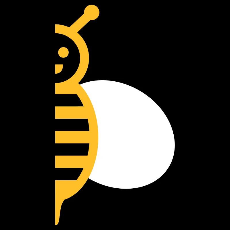 Hälfte einer Biene mit einem Flügel