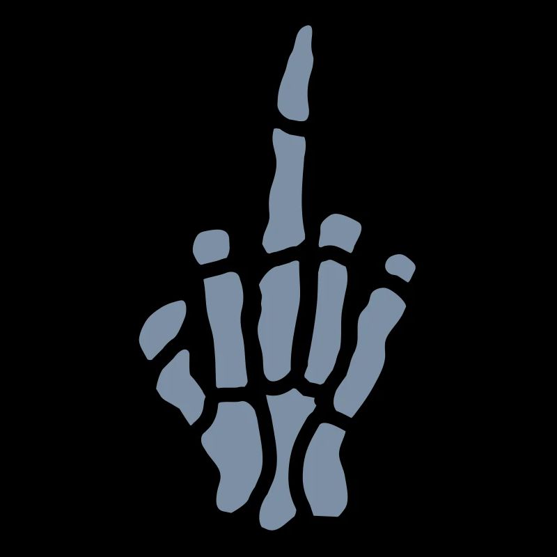 Mittelfinger Knochen Hand zeigen