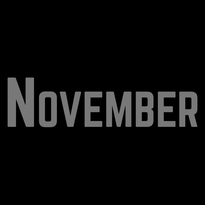 November Monat als Text | Farbe anpassbar