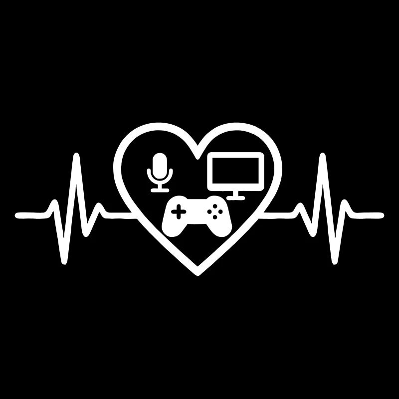 Streaming Gamer Cœur Micro Écran Manette