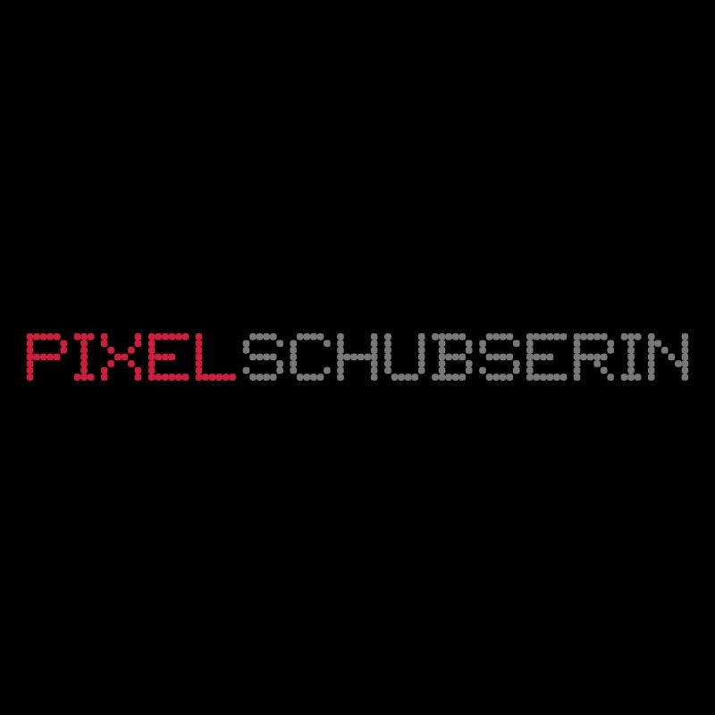Pixelschubserin im Design von Pixeln, 2fb