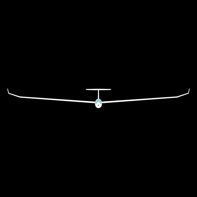 Glider gliding on the frontal glider