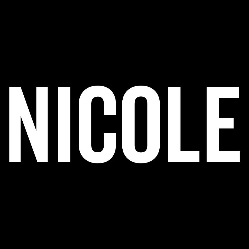 Nicole Custom Name Font Text Birthday