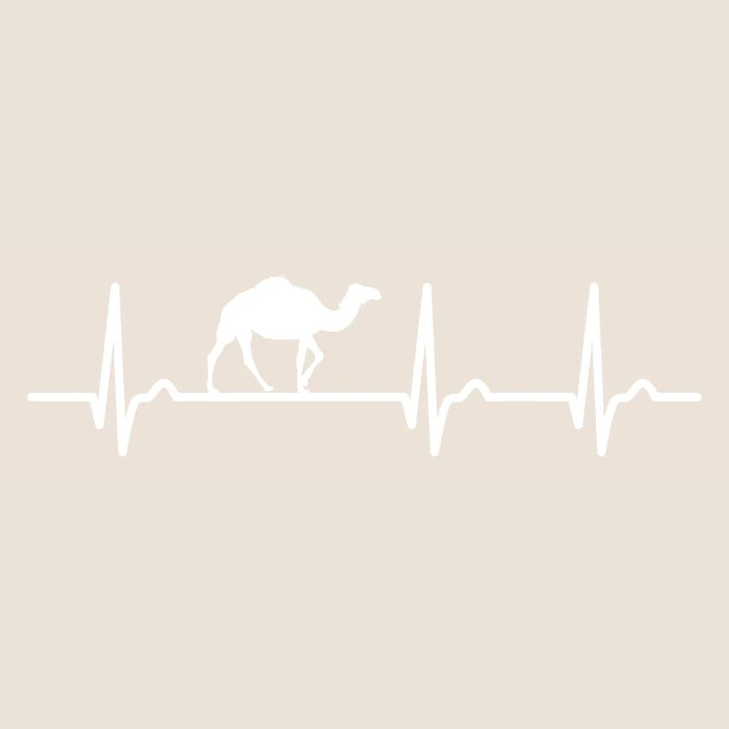 ECG curve - heart curve - pulse - camel - dromedary
