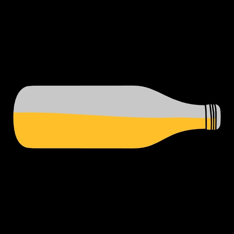 Liegende Bier Flasche