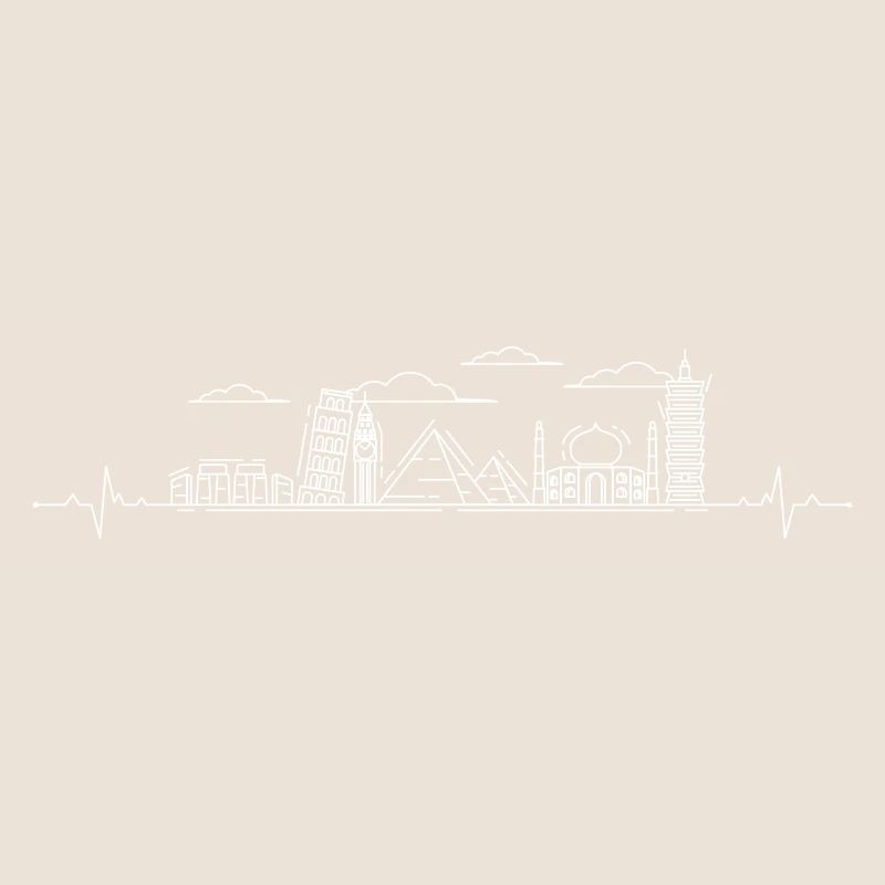 Heartbeat skyline landmarks