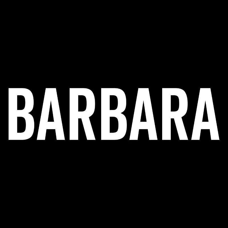 Barbara Custom Name Font Text Birthday