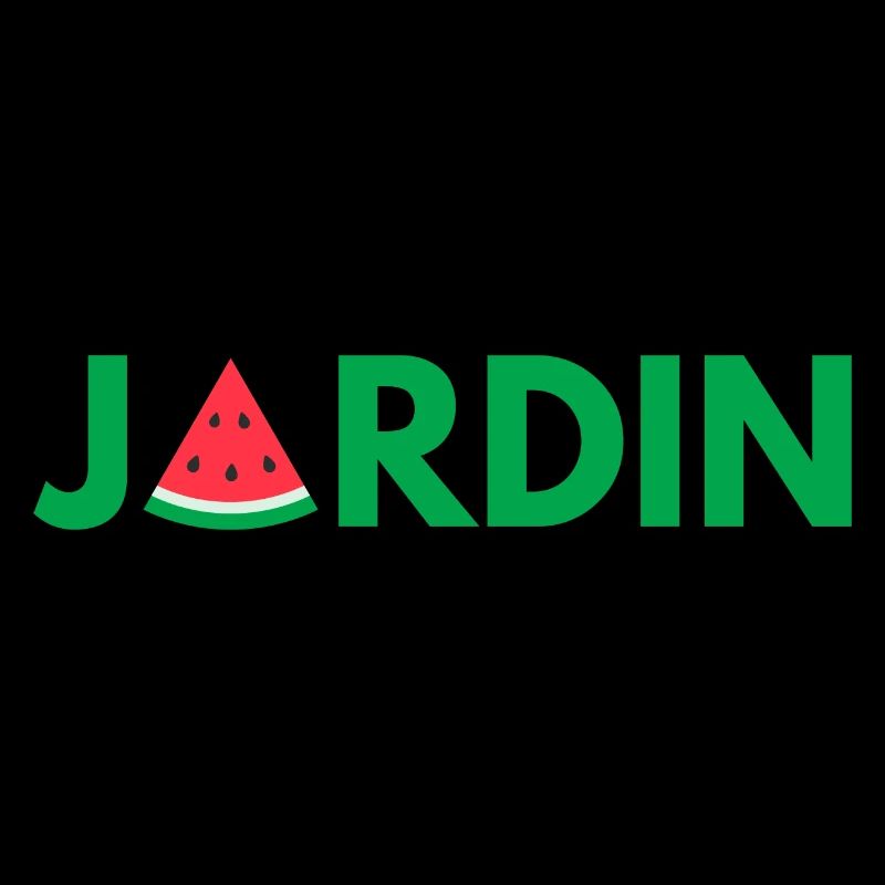 JARDIN logo pastèque vert été soleil fruit